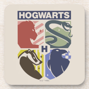 Vintage HOGWARTS™ Stamped Crest Beverage Coaster