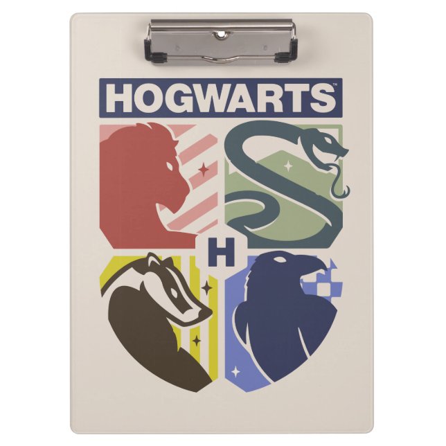 Vintage HOGWARTS™ Stamped Crest Clipboard (Front)