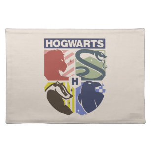 Vintage HOGWARTS™ Stamped Crest Cloth Placemat