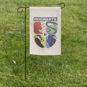 Vintage HOGWARTS™ Stamped Crest Garden Flag