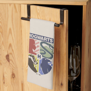 Vintage HOGWARTS™ Stamped Crest Kitchen Towel