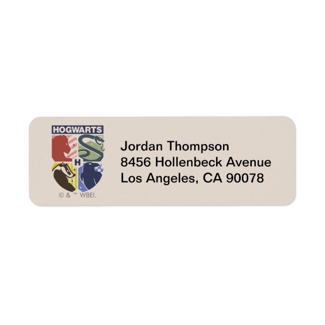 Vintage HOGWARTS™ Stamped Crest Label (Front)