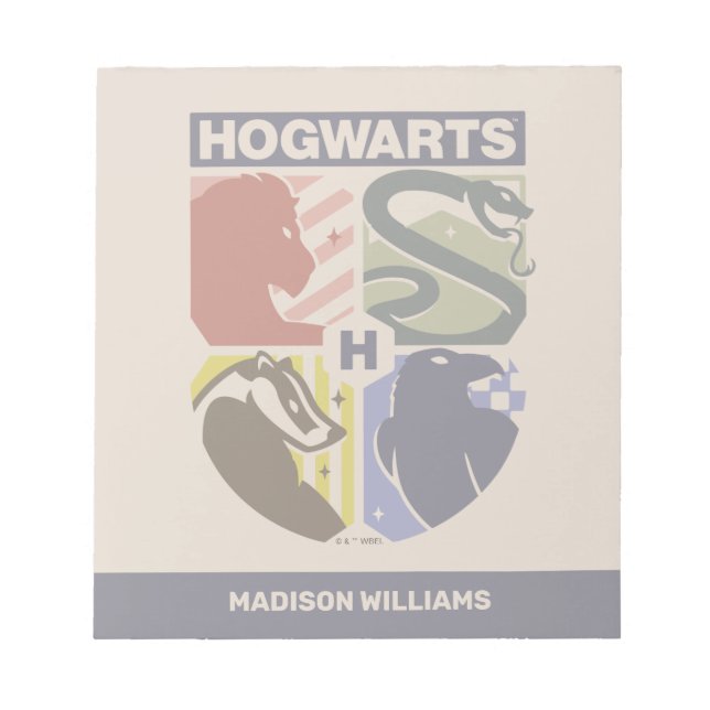 Vintage HOGWARTS™ Stamped Crest Notepad (Front)