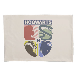 Vintage HOGWARTS™ Stamped Crest Pillow Case