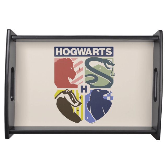 Vintage HOGWARTS™ Stamped Crest Serving Tray (Front)
