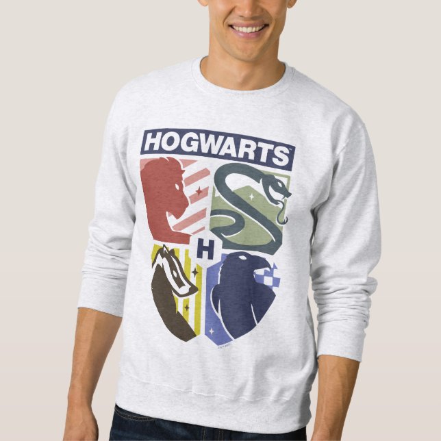 Vintage HOGWARTS™ Stamped Crest Sweatshirt (Front)