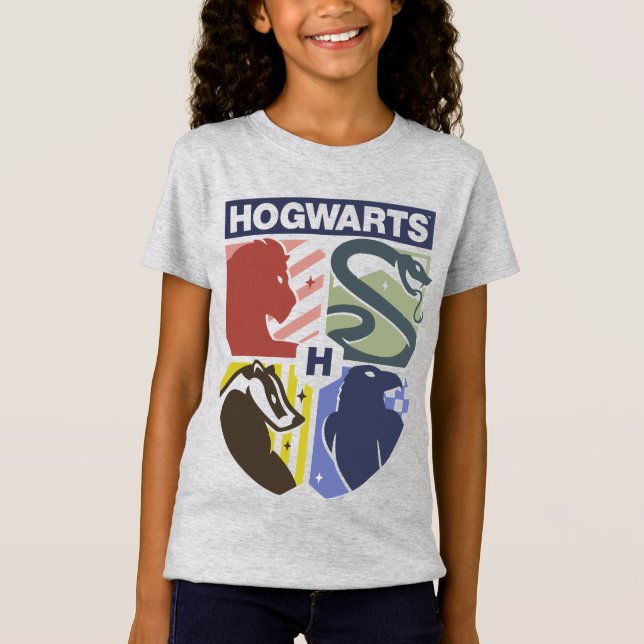 Vintage HOGWARTS™ Stamped Crest T-Shirt (Front)