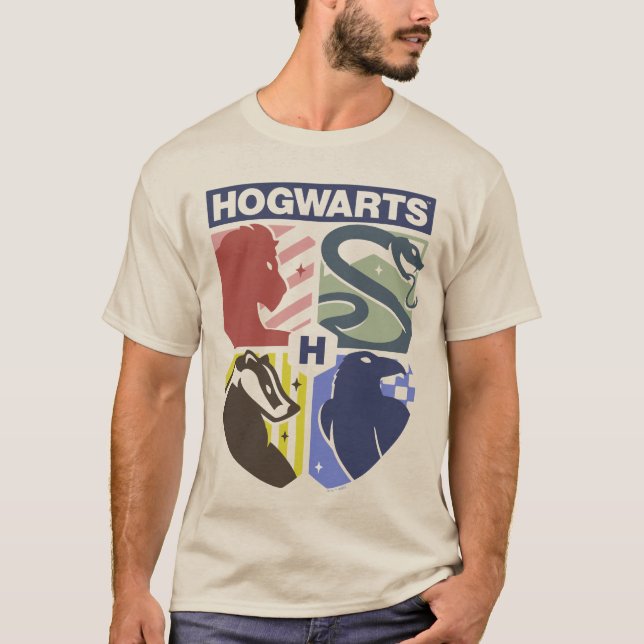 Vintage HOGWARTS™ Stamped Crest T-Shirt (Front)
