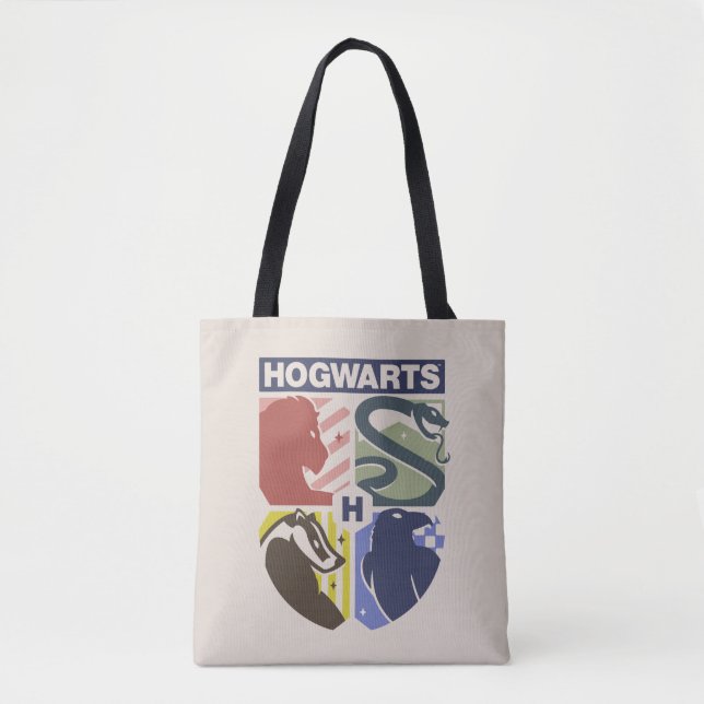Vintage HOGWARTS™ Stamped Crest Tote Bag (Front)