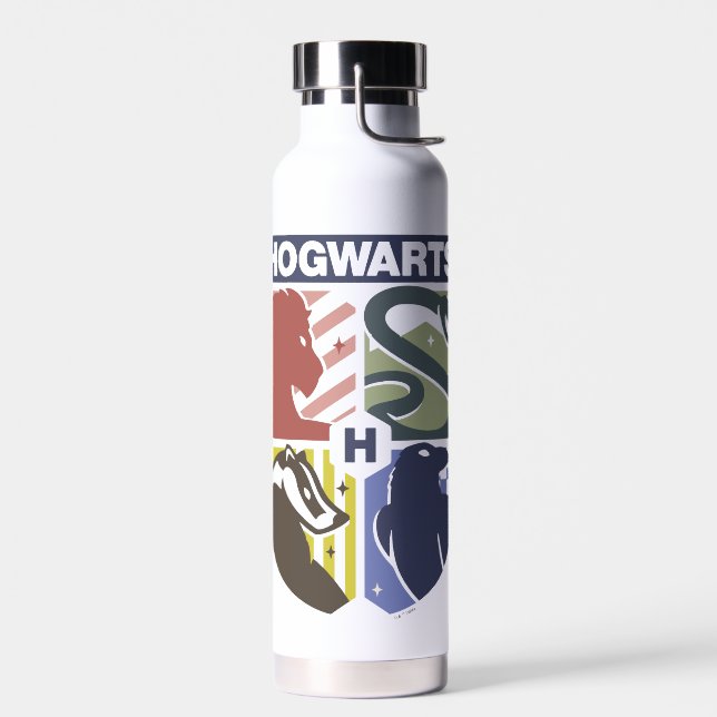 Vintage HOGWARTS™ Stamped Crest Water Bottle (Left)