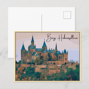 Vintage Hohenzollern Castle Burg Hohenzoller gift Postcard