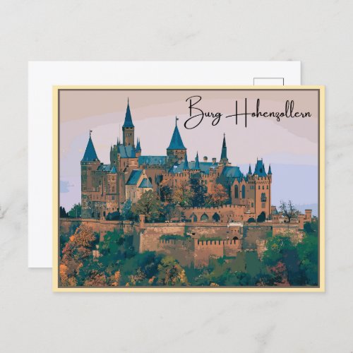Vintage Hohenzollern Castle Burg Hohenzoller gift Postcard