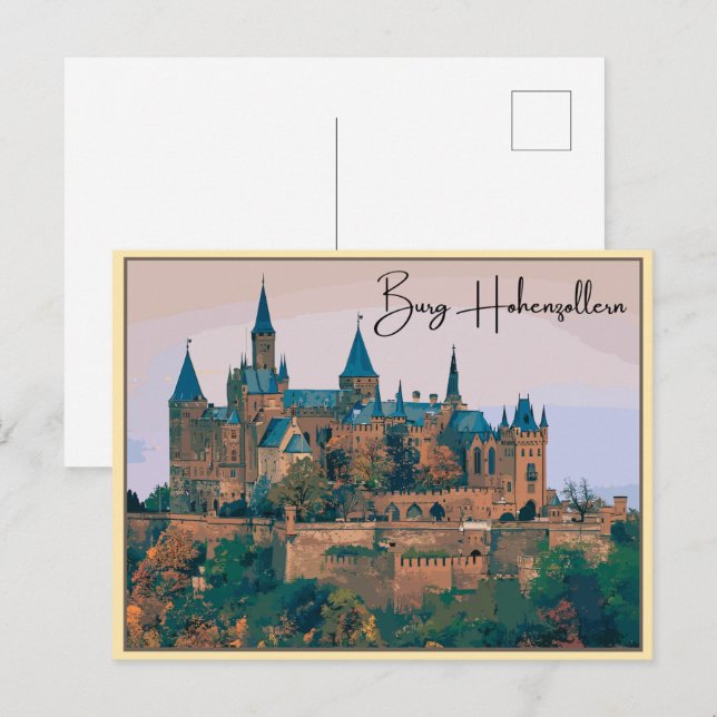 Vintage Hohenzollern Castle Burg Hohenzoller gift Postcard (Front/Back)