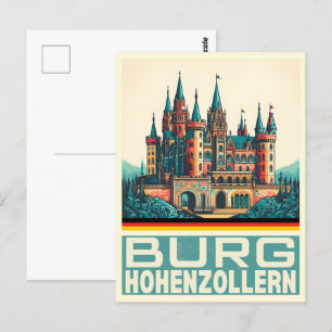 Vintage Hohenzollern Castle Burg Hohenzoller gift Postcard