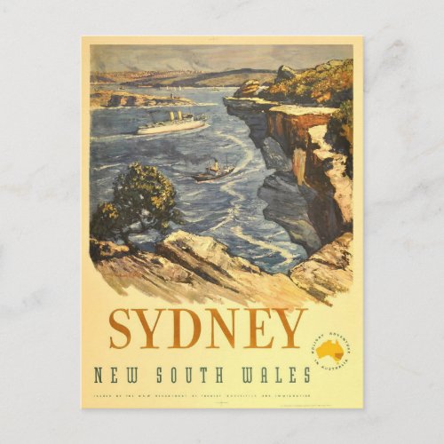 Vintage Holiday Adventure in Australia Travel Postcard
