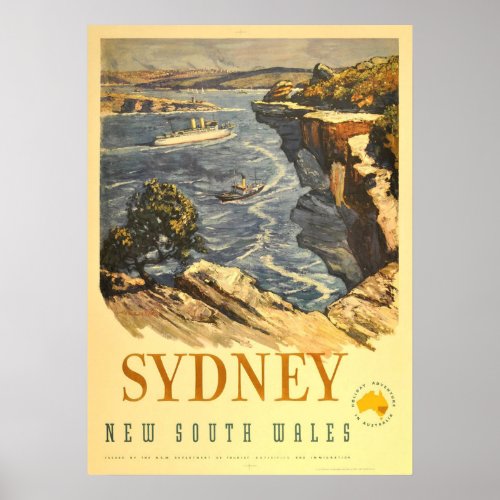 Vintage Holiday Adventure in Australia Travel Poster