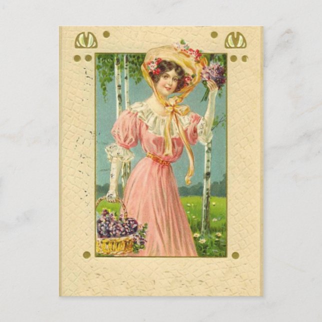 Vintage Holiday Art Easter Postcard (Front)