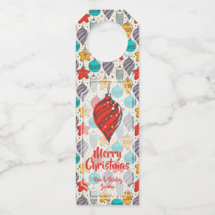 Vintage Holiday Christmas Tree Ornaments Bottle Hanger Tag