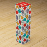 Vintage Holiday Christmas Tree Ornaments Wine Box<br><div class="desc">Vintage Christmas tree ornaments surround this WINE BOTTLE GIFT BOX - perfect to wrap your favorite vintage for party favors,  business gifts,  corporate gifts and more. Plus matching tissue paper and ALL SIZE GIFT BAGS already created for you in our store.</div>