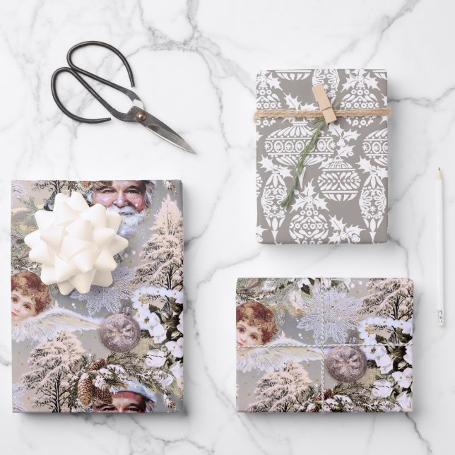 Vintage Holiday Dreams   Wrapping Paper Sheets (Front)