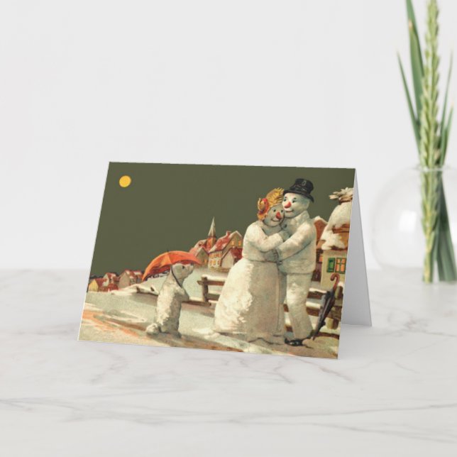 Vintage Holiday Greetings Card (Front)