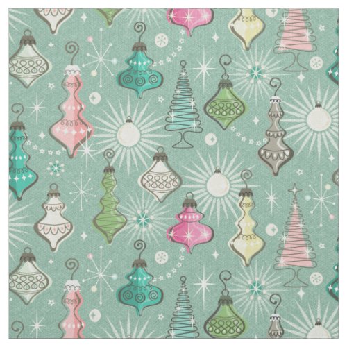 Vintage Holiday Ornaments studioxtine Fabric
