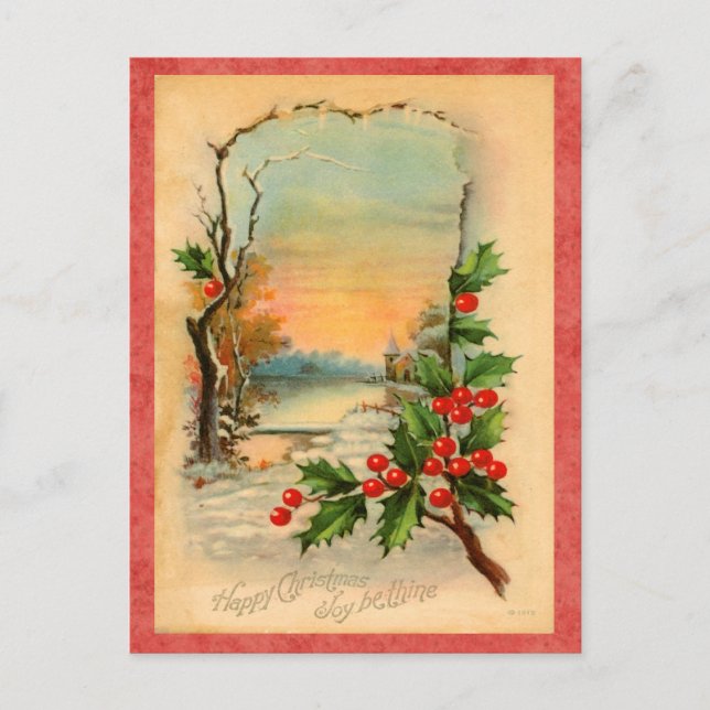 Vintage Holiday Postcard (Front)