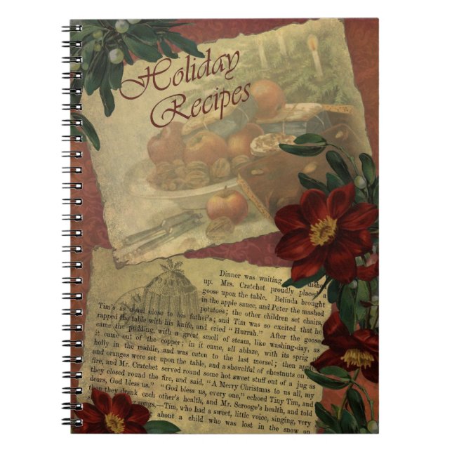 Vintage Holiday Recipes Notebook (Front)
