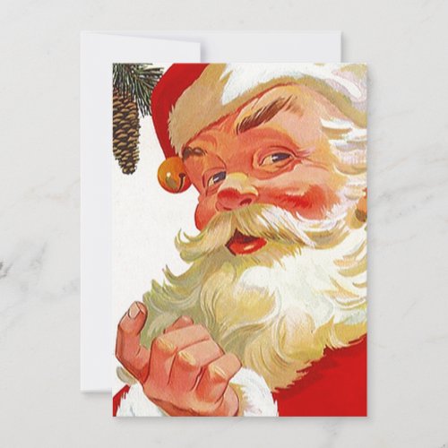 Vintage Holiday Santa Open House Invitations