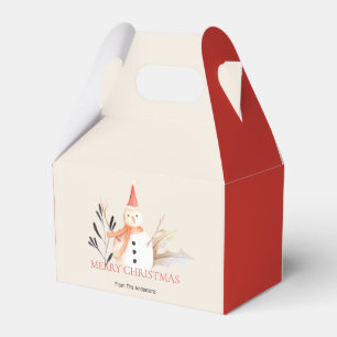 Vintage Holiday Snowman Christmas Favor Boxes