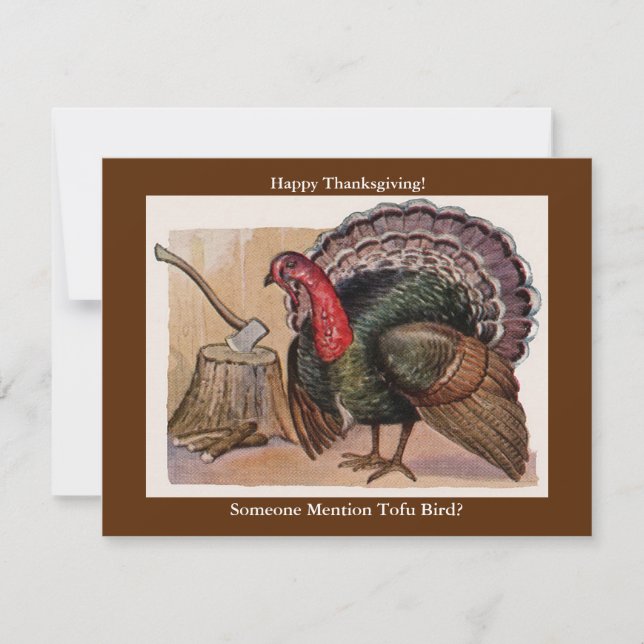 Vintage Holiday Someone Mention Tofu Bird, ZPR Card (Front)