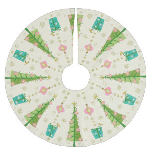 Vintage Christmas Tree Skirt Retro Christmas Tree Skirts Holidays 2021 Zazzle