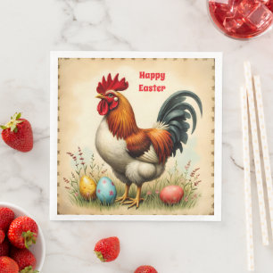 Vintage Holiday Trendy Easter Collection Paper Dinner Napkins