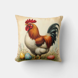 Vintage Holiday Trendy Easter Collection Throw Pillow