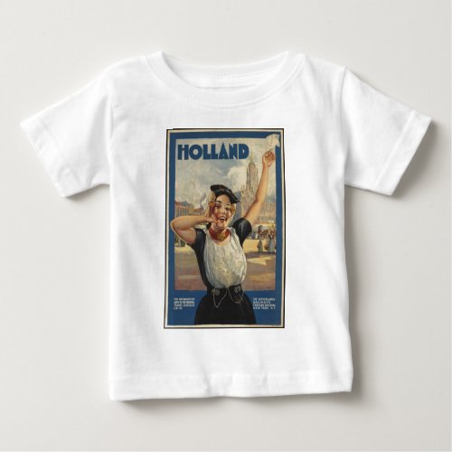 Vintage Holland Air Travel Baby T_Shirt
