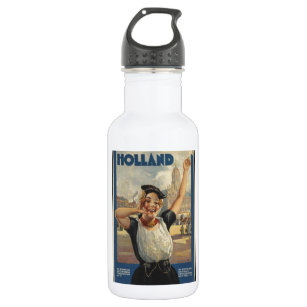 Vintage Holland Air Travel Stainless Steel Water Bottle