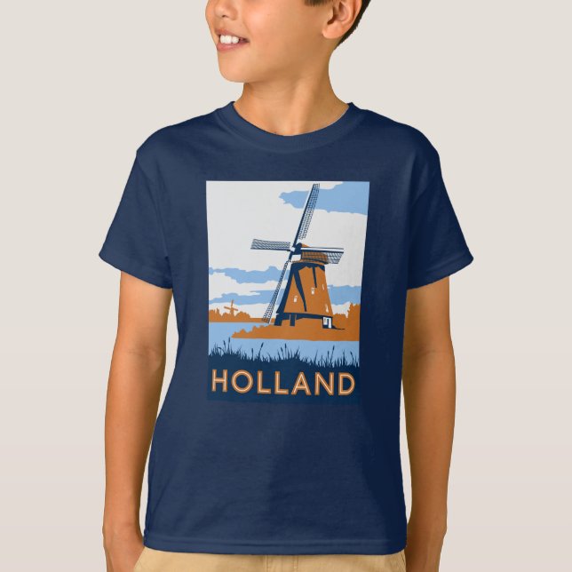 Vintage Holland Poster T-Shirt (Front)