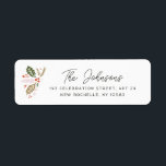 Vintage Holly Christmas Holiday Return Address Label<br><div class="desc">Featuring our original hand-drawn gollies in vibrant colors with a vintage feel.</div>