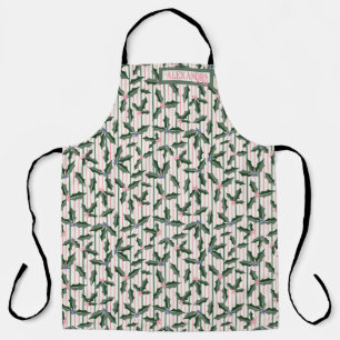 Vintage Holly Holiday Apron
