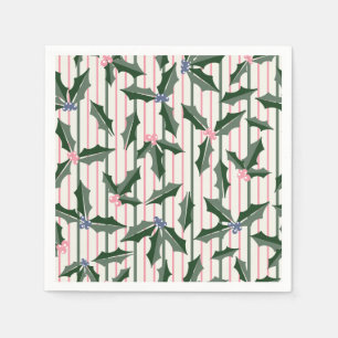 Vintage Holly Holiday Napkins