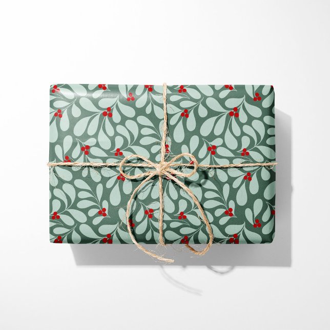 Vintage Holly Wrapping Paper - Sage (Creator Uploaded)