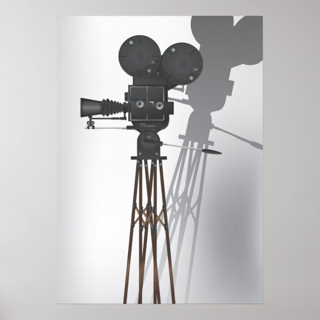 Vintage Hollywood Camera Poster (Front)