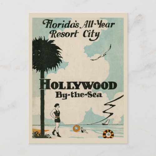 Vintage Hollywood Florida 1920s Postcard