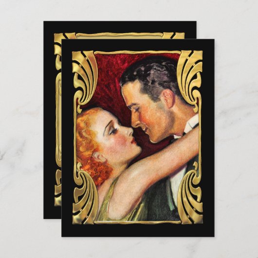 Vintage Hollywood Glamour Couple Reception (Front/Back)