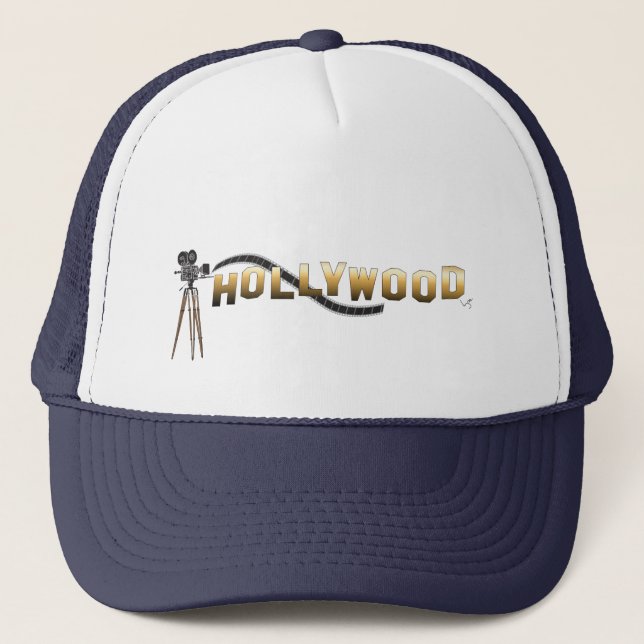 Vintage Hollywood Movie Director Camera Cool Hat (Front)