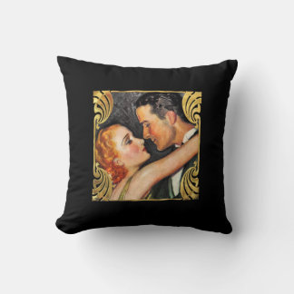 Vintage Hollywood Romance Throw Pillow