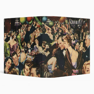 Vintage Hollywood Theme Fancy Party with Balloons 3 Ring Binder