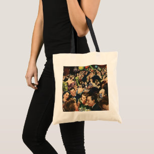 Vintage Hollywood Theme Fancy Party with Balloons Tote Bag