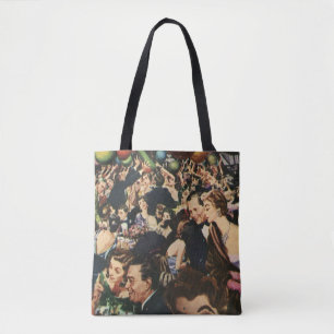 Vintage Hollywood Theme Fancy Party with Balloons Tote Bag