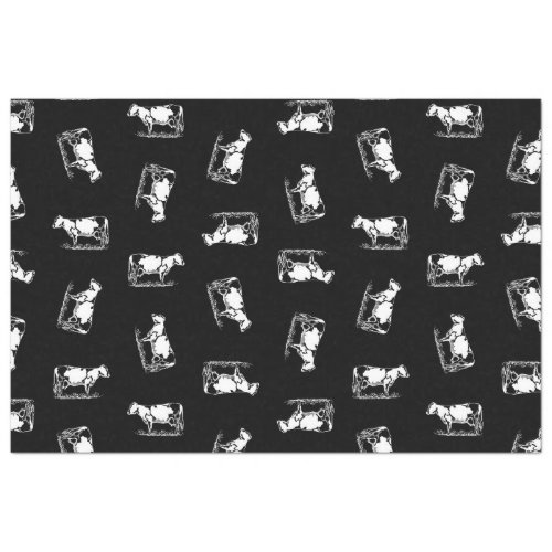 Vintage Holstein Cow Print Pattern Antique Cows Tissue Paper